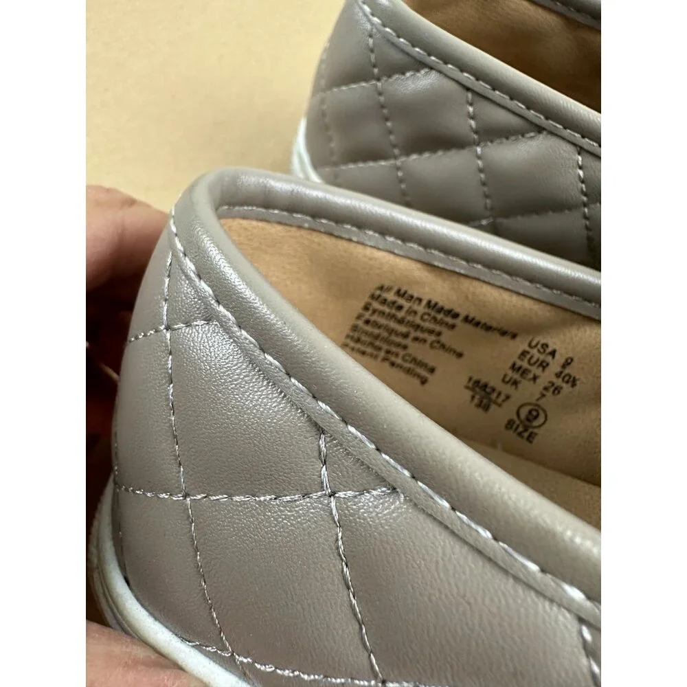 Womens Brash  quilted beige / taupe low top slip on shoes size 9